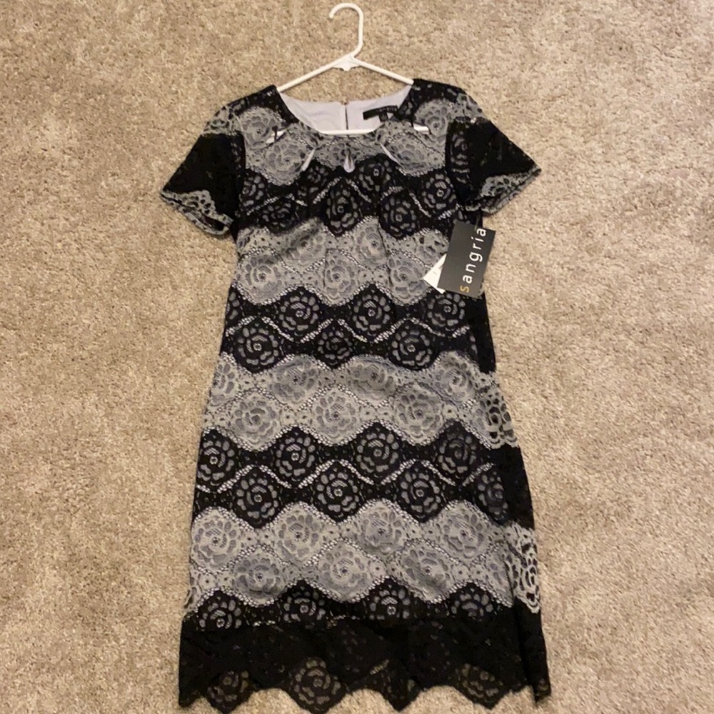 Black and silver dress